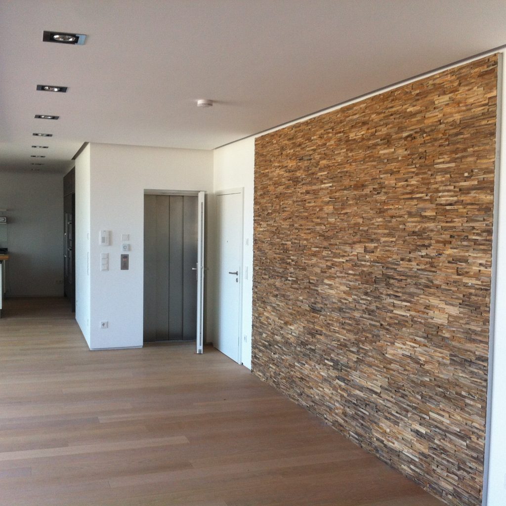 Holz Wandverkleidung Teak modern schlicht | BS-Holzdesign