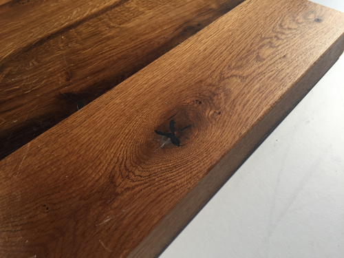 Altholz Tisch gerade Kante