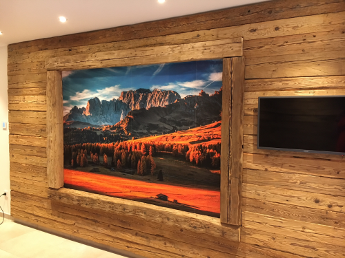 Altholz Wandverkleidung Bretter gehackt  (1)