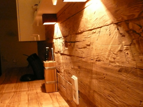 Altholz gehackt Rückwand