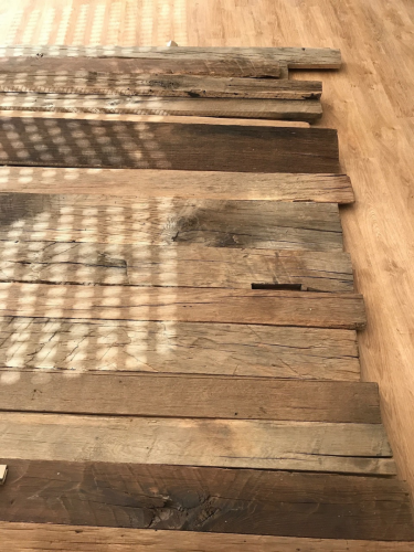 Eiche Altholz Bretter gehackt