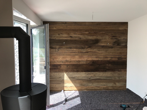 Eiche Wand Verkleidung Altholz gehackt