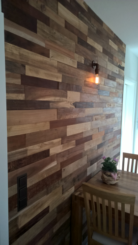Holz Wand Esszimmer