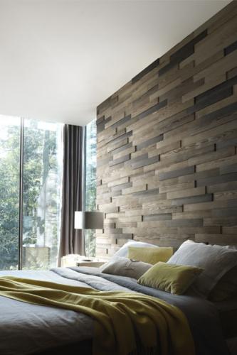 Holz streifen wand