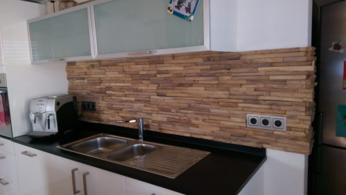 Küche Rückwand Holz