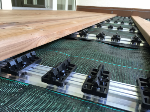 minimaler Aufbau  holz terrasse